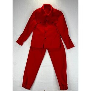 MANFINITY Red Tracksuit Set Jacket Pants Athletic Casual Men Size‎ S